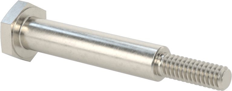 Paslanmaz Çelik Altıgen Başlı Omuzlu Vida, 3/8" Omuz Çapı, 1-3/4" Omuz Uzunluğu, 1/4"-20 Diş