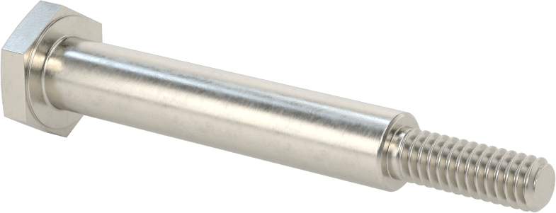 Paslanmaz Çelik Altıgen Başlı Omuzlu Vida, 3/8" Omuz Çapı, 2" Omuz Uzunluğu, 1/4"-20 Diş