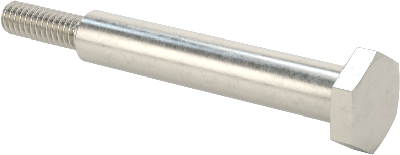 Paslanmaz Çelik Altıgen Başlı Omuzlu Vida, 3/8" Omuz Çapı, 2-1/8" Omuz Uzunluğu, 1/4"-20 Diş