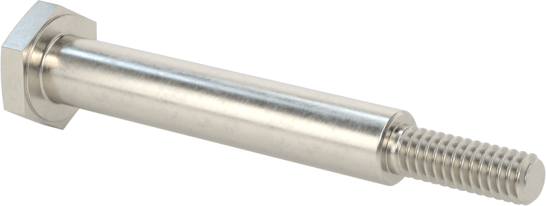 Paslanmaz Çelik Altıgen Başlı Omuzlu Vida, 3/8" Omuz Çapı, 2-1/8" Omuz Uzunluğu, 1/4"-20 Diş