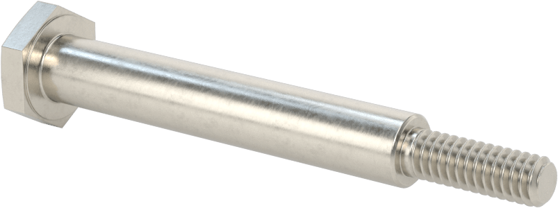 Paslanmaz Çelik Altıgen Başlı Omuzlu Vida, 3/8" Omuz Çapı, 2-1/4" Omuz Uzunluğu, 1/4"-20 Diş