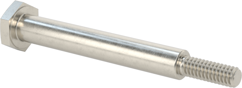 Paslanmaz Çelik Altıgen Başlı Omuzlu Vida, 3/8" Omuz Çapı, 2-1/2" Omuz Uzunluğu, 1/4"-20 Diş