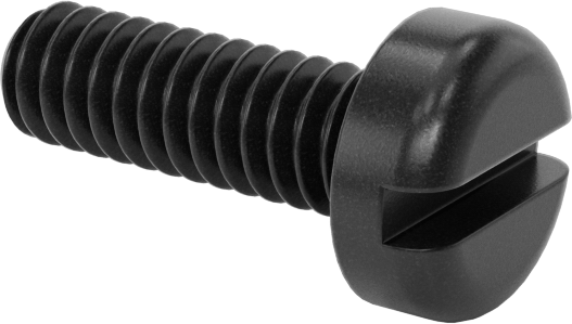 Naylon Silindir Başlı Oluklu Vidalar, 0-80 Diş, 3/16" Uzunluk