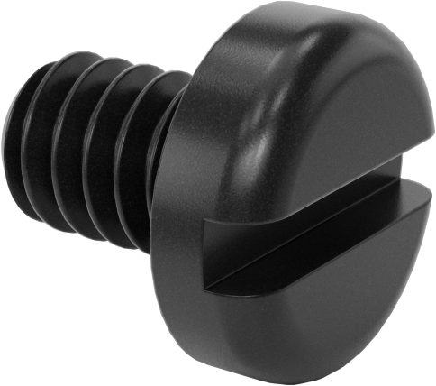 Naylon Silindir Başlı Oluklu Vidalar, 2-56 Diş, 1/8" Uzunluk