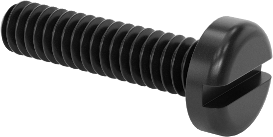 Naylon Silindir Başlı Oluklu Vidalar, 2-56 Diş, 3/8" Uzunluk