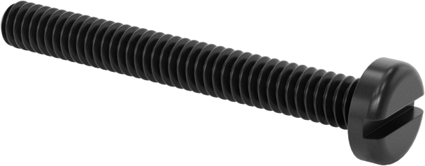 Naylon Silindir Başlı Oluklu Vidalar, 2-56 Diş, 3/4" Uzunluk