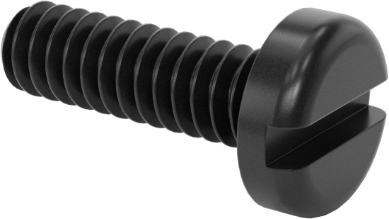 Naylon Silindir Başlı Oluklu Vidalar, 4-40 Diş, 3/8" Uzunluk