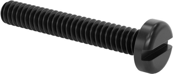 Naylon Silindir Başlı Oluklu Vidalar, 4-40 Diş, 3/4" Uzunluk