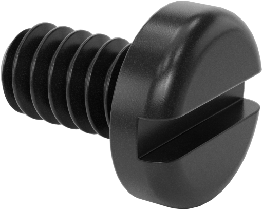 Naylon Silindir Başlı Oluklu Vidalar, 6-32 Diş, 1/4" Uzunluk