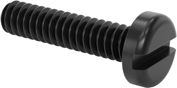 Naylon Silindir Başlı Oluklu Vidalar, 6-32 Diş, 5/8" Uzunluk
