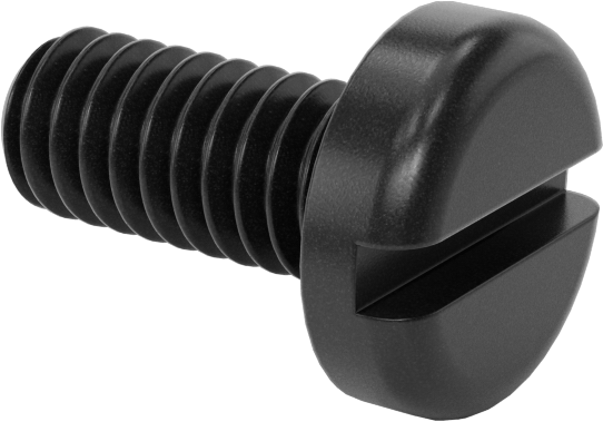 Naylon Silindir Başlı Oluklu Vidalar, 8-32 Diş, 3/8" Uzunluk