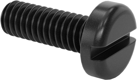 Naylon Silindir Başlı Oluklu Vidalar, 8-32 Diş, 1/2" Uzunluk
