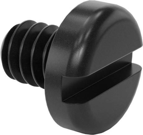 Naylon Silindir Başlı Oluklu Vidalar, 10-24 Diş, 1/4" Uzunluk