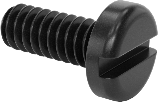 Naylon Silindir Başlı Oluklu Vidalar, 10-24 Diş, 1/2" Uzunluk