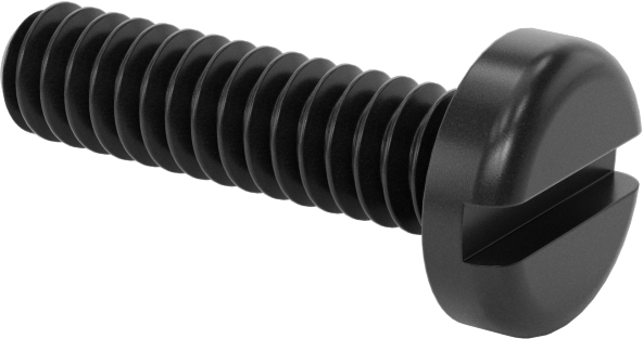 Naylon Silindir Başlı Oluklu Vidalar, 10-24 Diş, 3/4" Uzunluk