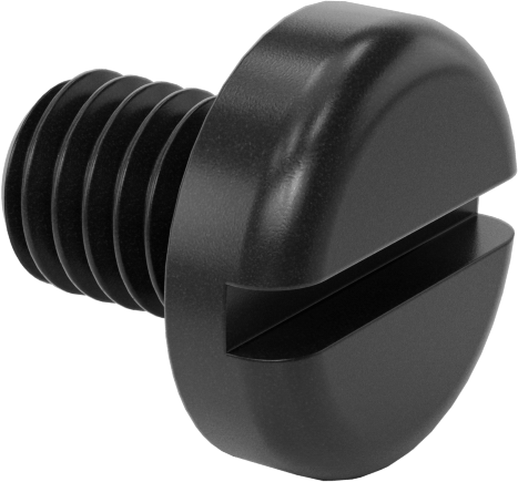 Naylon Silindir Başlı Oluklu Vidalar, 10-32 Diş, 1/4" Uzunluk