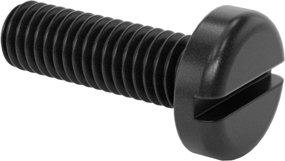 Naylon Silindir Başlı Oluklu Vidalar, 10-32 Diş, 5/8" Uzunluk