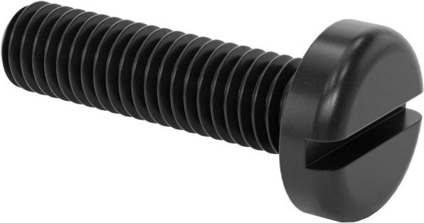 Naylon Silindir Başlı Oluklu Vidalar, 10-32 Diş, 3/4" Uzunluk