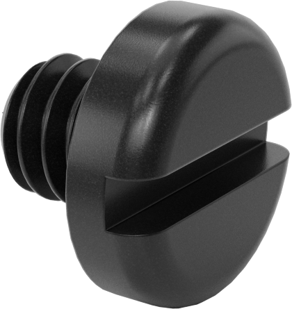 Naylon Silindir Başlı Oluklu Vidalar, 1/4"-20 Diş, 1/4" Uzunluk