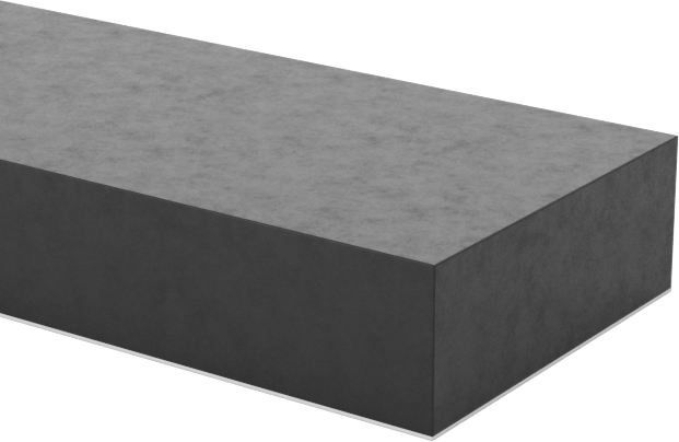 Kimyasallara Dayanıklı Viton® Floroelastomer Conta, Arka Yüzü Yapışkanlı Levha, 3/32" Kalınlık, 1/4“ Genişlik x 36” Uzunluk