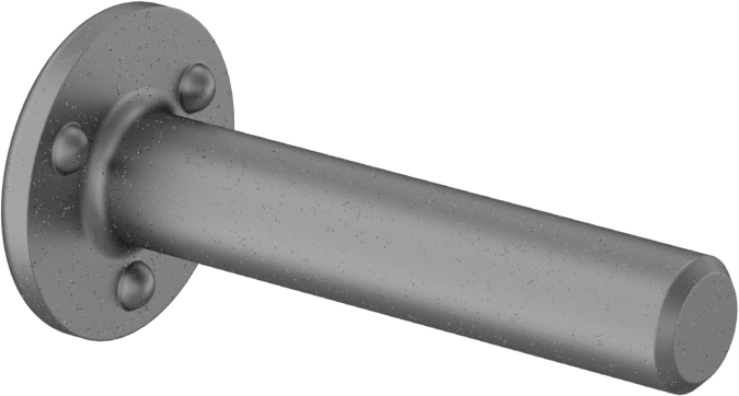 Kaynak Pimleri, Delikli Montaj, 1/4" Çap, 1-1/4" Uzunluk, Çelik