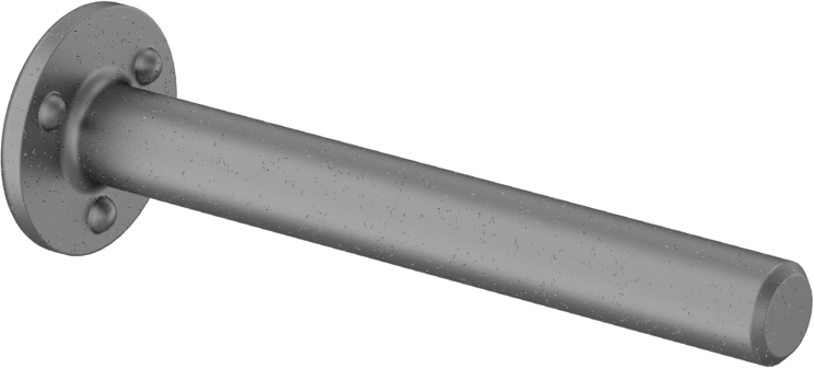 Kaynak Pimleri, Delikli Montaj, 1/4" Çap, 2" Uzunluk, Çelik