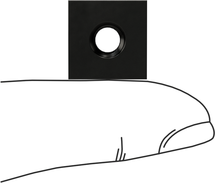 Tamamen Dişli Siyah Oksit Çelik T-Yuvası Somunu, 3/8" Yiv Genişliği için, 1/4"-20 Diş Boyutu, 9/16" Taban Uzunluğu