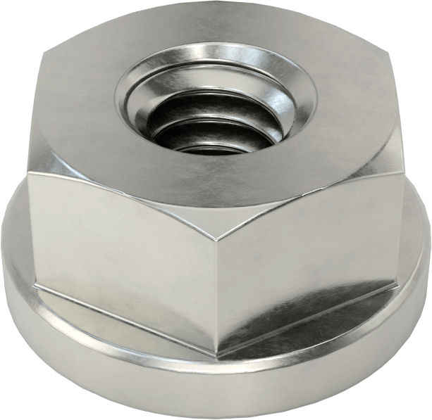 18-8 Paslanmaz Çelik Flanş Somunu, 1/4"-20 Diş Boyutu