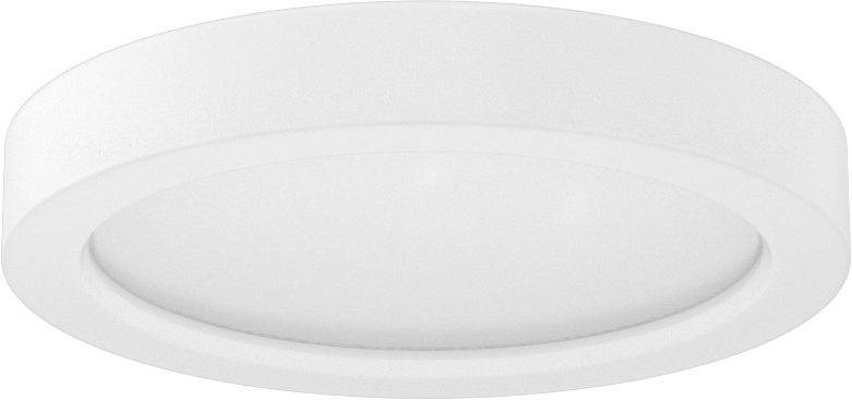 Dekoratif Tavan Işığı, Beyaz Muhafaza, 7“ Çap x 1-1/8” Yükseklik Toplam, 120V AC