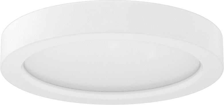 Dekoratif Tavan Işığı, Beyaz Muhafaza, 7“ Çap x 1-1/8” Yükseklik Toplam, 120-277V AC