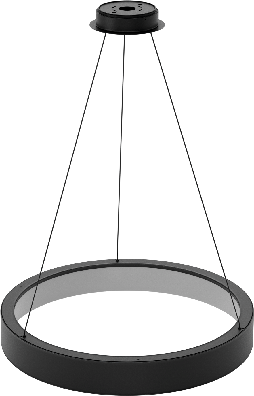 Dekoratif Tavan Işığı, Mat Siyah Gövde, Askı, 32“ Çap x 4-1/2” Yükseklik