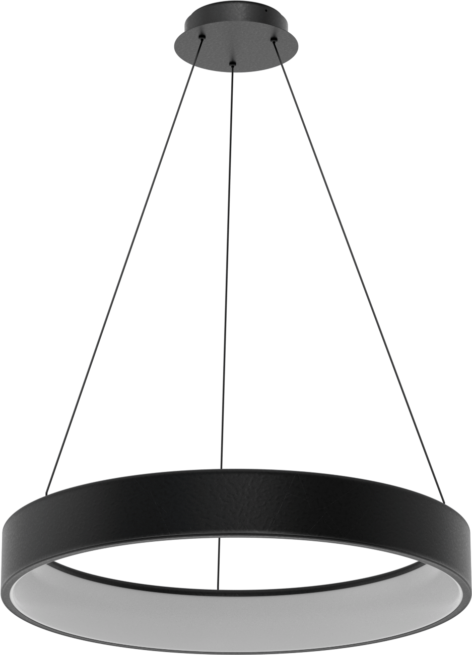 Dekoratif Tavan Işığı, Mat Siyah Gövde, Askı, 32“ Çap x 4-1/2” Yükseklik