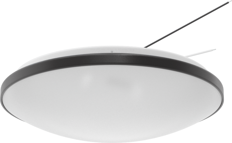 Dekoratif Tavan Işığı, Mat Beyaz Gövde, 11-1/8“ Çap x 2-7/8” Toplam Yükseklik