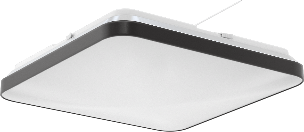 Dekoratif Tavan Işığı, Mat Beyaz Gövde, 15“ Uzunluk x 15” Genişlik x 3-3/8" Toplam Yükseklik