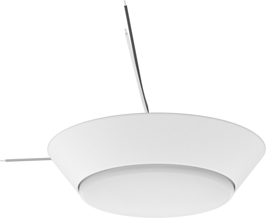 Dekoratif Tavan Işığı, Mat Beyaz Gövde, 7-1/4“ Çap x 1-3/4” Toplam Yükseklik