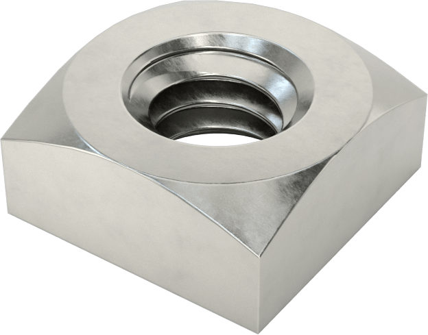 18-8 Paslanmaz Çelik Kare Somun, 1/4"-20 Diş Boyutu