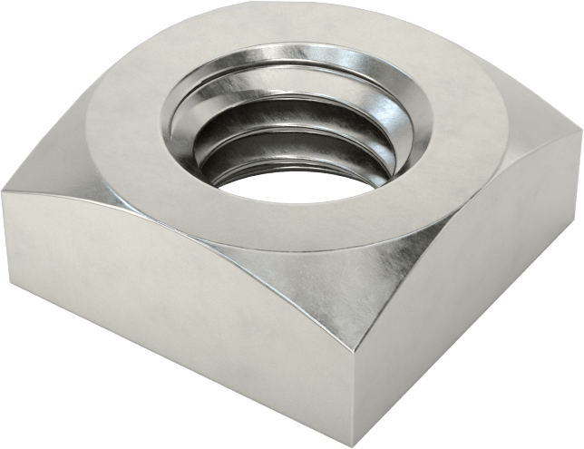 18-8 Paslanmaz Çelik Kare Somun, 3/8"-16 Diş Boyutu