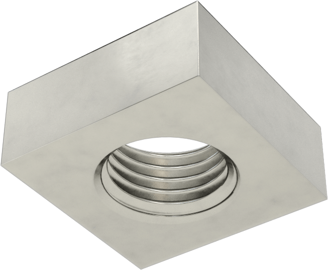 18-8 Paslanmaz Çelik Kare Somun, 3/8"-24 Diş Boyutu