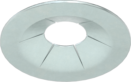İtmeli dış tutma halkaları, 1/8" Dış Çap için, Çinko Kaplamalı 1050 Yay Çeliği, 3/64" Yükseklik