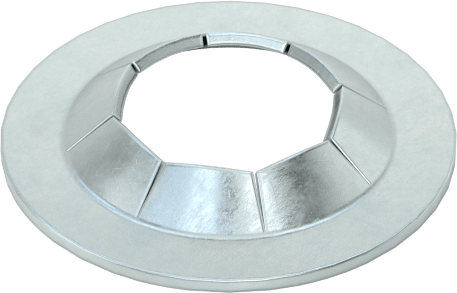 İtmeli dış tutma halkaları, 1/4" Dış Çap için, Çinko Kaplamalı 1050 Yay Çeliği, 1/16" Yükseklik