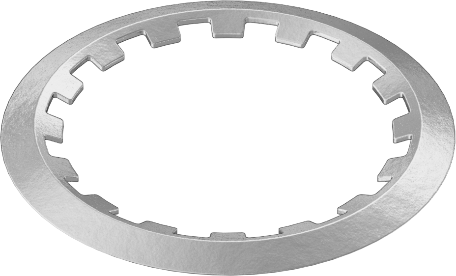 İtmeli dış tutma halkaları, 7/8" Dış Çap için, Sarı Kromat Kaplamalı Çinko 1060-1090 Çelik
