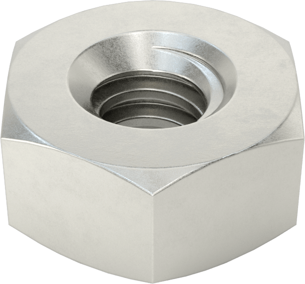Karbon Çelik Acme Altıgen Somun, Sağ El, 1/4"-16 Diş Boyutu