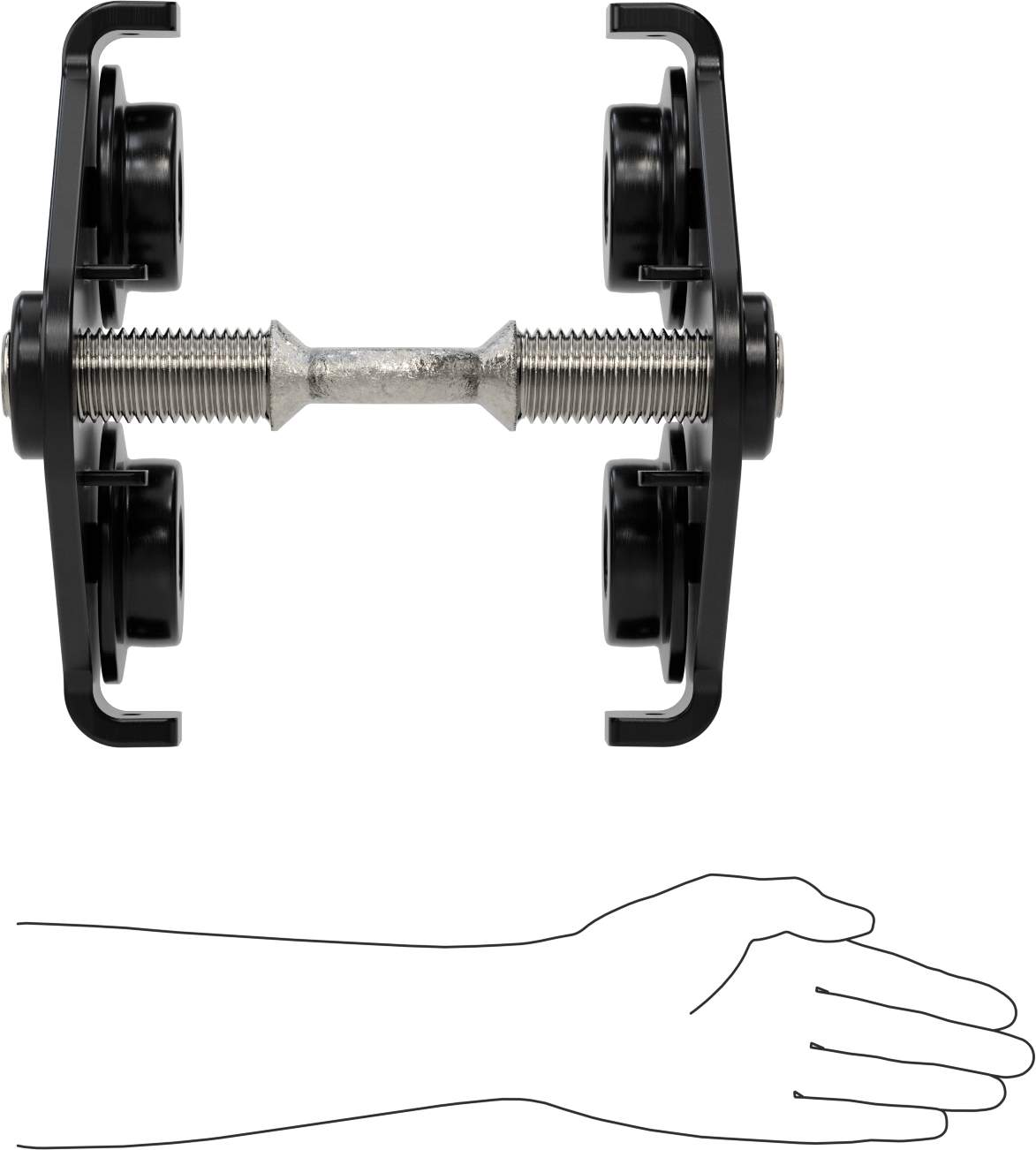 Montaj Halkalı Çelik Vinç Arabası, 2 Ton/4400 lbs. Kapasite, 3-7/8" Boşluk