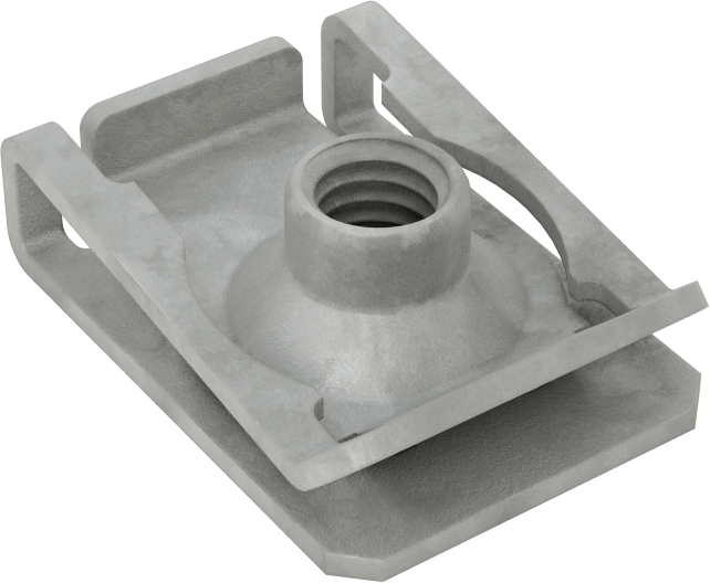 Çelik Güçlü Kavrama Klipsli Namlu Somunları, Korozyona Dayanıklı Kaplamalı, M6 x 1 mm Diş Boyutu