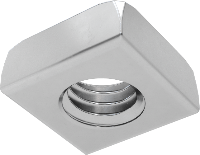 Düşük Mukavemetli Çelik Kare Somun, 3/8"-16 Diş Boyutu, 1/4" Yükseklik
