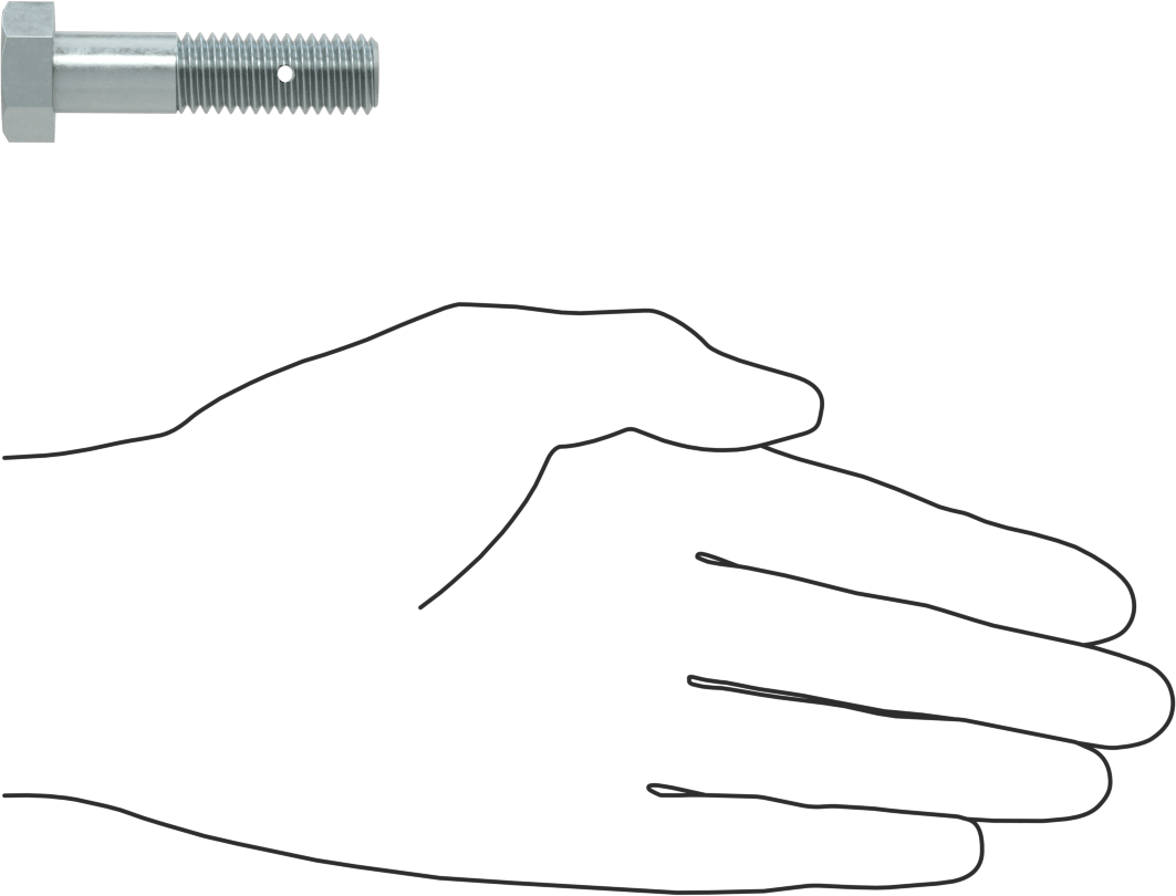 Çinko Kaplı Sınıf 5 Çelik Altıgen Başlı Vida, Çatal Pimli Kilitlenebilir, 1/2"-13 Diş Boyutu, 2" Uzunluk