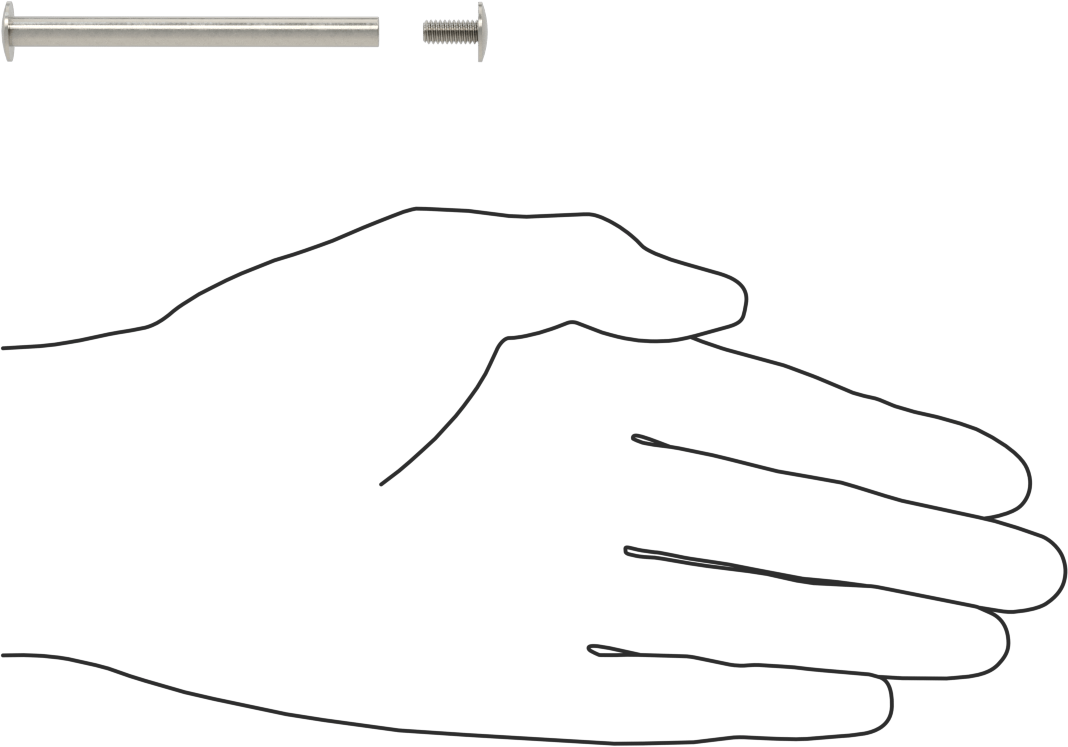 Düşük Profilli Bağlama Kovanı ve Vida, 18-8 Paslanmaz Çelik, 8-32 Diş Boyutu, 2-1/2“ ila 2-3/4” Kalınlık için