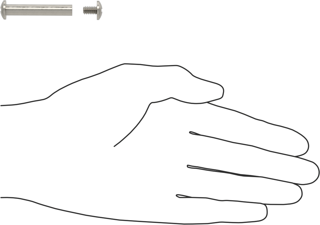 Düşük Profilli Bağlama Kovanı ve Vida, 18-8 Paslanmaz Çelik, 10-24 Diş Boyutu, 1-1/2“ ila 1-5/8” Kalınlık için