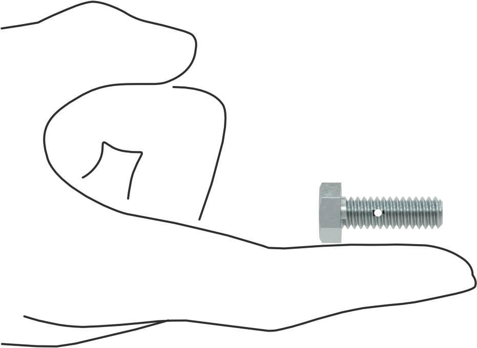Çinko Kaplı Sınıf 8.8 Çelik Altıgen Başlı Vida, Çatal Pimli Kilitlenebilir, M8 x 1,25 mm Diş Boyutu, 25 mm Uzunluk
