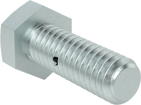 Çinko Kaplı Sınıf 8.8 Çelik Altıgen Başlı Vida, Çatal Pimli Kilitlenebilir, M8 x 1,25 mm Diş Boyutu, 25 mm Uzunluk